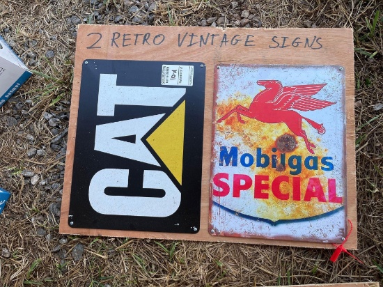 (2) Retro Vintage Signs