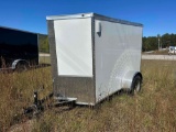 New 2025 5x8 Enclosed Trailer (White)