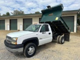2004 Chevrolet Silverado 3500 4x4 Dump Truck (Diesel), VIN # 1GBJK34204E355940