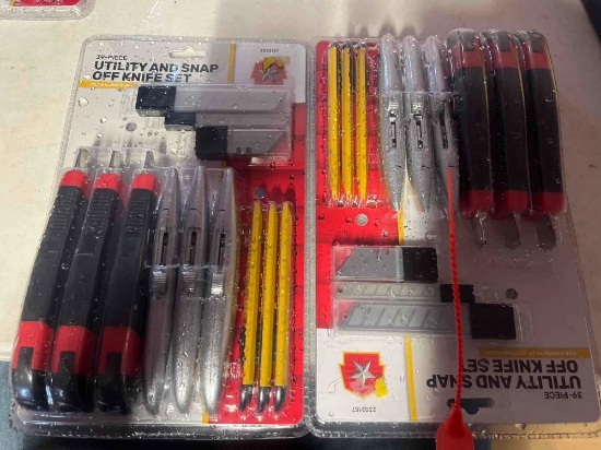 (2) 39 Piece Utility and Snap Off Knife Set