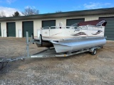 2011 Avalon Pontoon Boat and Trailer