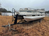 2008 Fisher 180 Pontoon Boat and Trailer