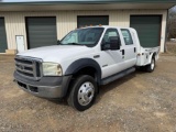 2006 Ford F-550 4x4 Flatbed Truck, VIN # 1FDAW57P76ED71893