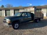 2002 Chevrolet Silverado 3500 Landscape Truck (Diesel), VIN # 1GBJC33132F228161