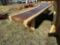 8ft Teakwood Live Edge Slab Bench