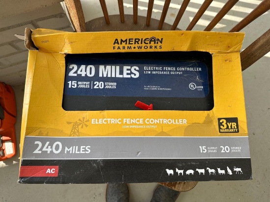 240 Mile American Farm Works Electric Fence Controller