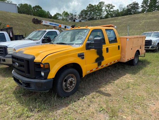 2008 Ford F-350 Service Truck with Crane, VIN # 1FDWW36R58ED21669
