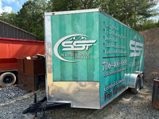 7x16 Enclosed Spray Foam Trailer