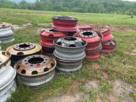 Pallet of (15) 10 Lug Misc Wheels