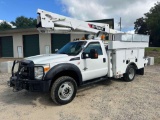 2014 Ford F-550 4x4 Bucket Truck, VIN # 1FDUf5HT6EEB46517