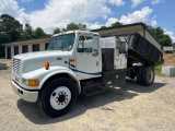 2001 International 4700 Dump Truck with Compressor, VIN # 1HTSCAAN91H363922