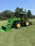 2021 John Deere 5065E Tractor and Harrows