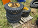 (4) 8 Lung Dual Wheel and Tires