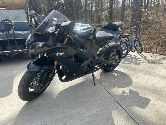2008 Kawasaki ZX1000 Motorcycle, VIN # JKAZXCE1X8A013733