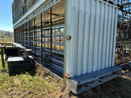 40ft Container (cutout sides with shelving)