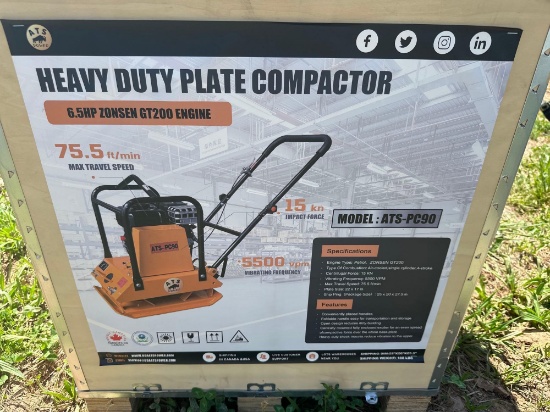 New/Unused ATS Heavy Duty Plate Compactor