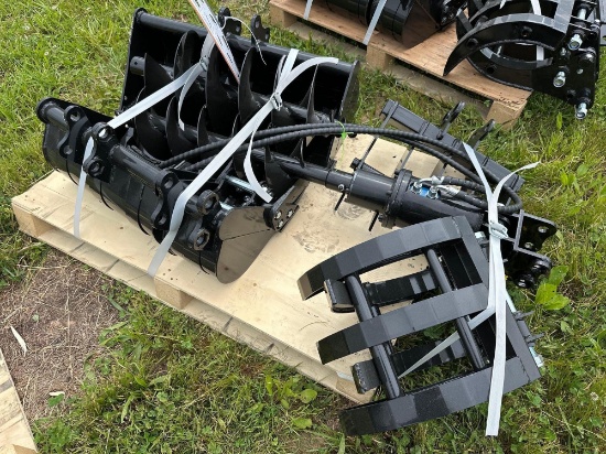 New/Unused AGT Industrial Mini Excavator Attachment Set