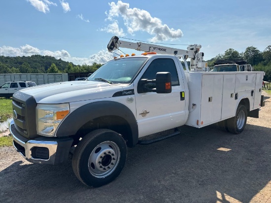 2016 Ford F-550 Service Truck with Crane, VIN # 1FDUF5GT8GEA44950