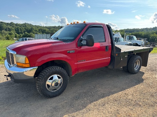1999 Ford F-350 4x4 Flatbed Truck, VIN # 1FDWF37F9XED54791
