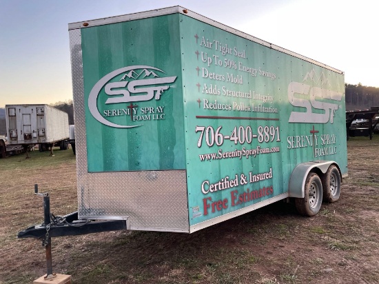 7x16 Enclosed Spray Foam Trailer