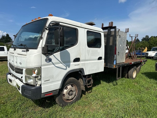 INOP/NON-RUNNING 2017 Mitsubishi Fuso FEC72W Flatbed Truck, VIN # JL6BPH1A1HK002454