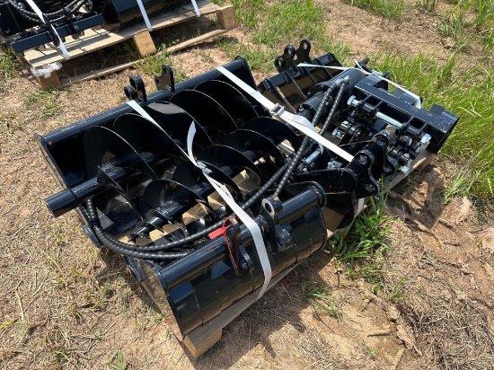 New/Unused 9 Piece Mini Excavator Attachment Set