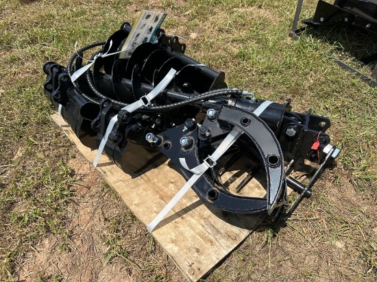 New/Unused 9 Piece Mini Excavator Attachment Set