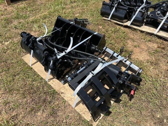 New/Unused 9 Piece Mini Excavator Attachment Set