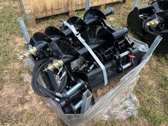 New/Unused 9 Piece Mini Excavator Attachment Set