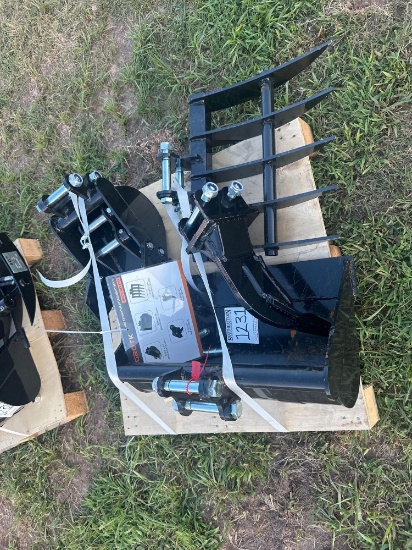 New/Unused AGT 5 Piece Mini Excavator Attachment Set
