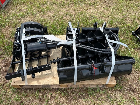 New/Unused 9 Piece Mini Excavator Attachment Set
