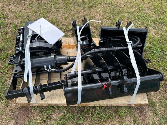 New/Unused 9 Piece Mini Excavator Attachment Set