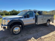 2015 Ford F-550 Service Truck with Crane and Compressor , VIN # 1FDUF5GT6FED43531