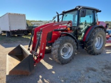 2018 Massey Ferguson 4710 Enclosed Cab Tractor with Loader