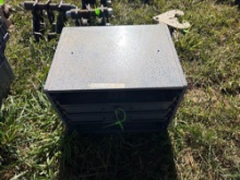 Grey Compartment Box With 2 Drawers