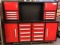 NEW 7' 18 Drawer Work Station Red