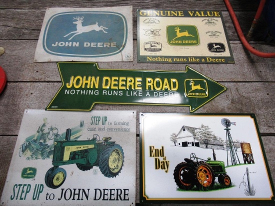 (5) John Deere Signs - For one money