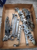 Box Lot of Ratcheting Wrenches and Crowsfeet