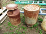 Lot of 2 Vintage Milk Cans