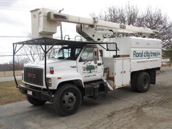 Lot 102-1 - 2001 GMC Topkick 55' High Ranger Bucket Truck