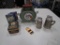 Lot with 20 cards, antique card shuffler and lighters
