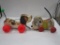 Lot of 2 - Fisher-Price Pull Behind Dogs