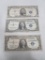 Lot of 3 - (2) One Dollar Silver Certificates - 1957 & (1) Five Dollar Silver Certificate-1953