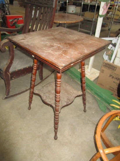 Antique Oak Lamp Table