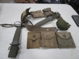 Lot of military ammo belt