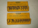 2 boxes of vintage Dinky toys army personnel