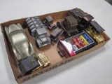 Lot of antique car banks, ornamints, and pencil sharpeners