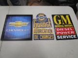 Lot of 3 - Chevrolet signs
