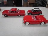 Lot of 3 - 1/18 scale cars. No boxes