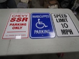 Lot of parking signs